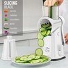 image:imageZulay Kitchen Rotary Cheese Grater 5 Blade Cheese Shredder  Manual Hand Crank Cheese Grater With Reinforced Suction amp 5 Interchangeable Drums  Easy to Use Vegetable Chopper Round Mandoline SlicerWhite