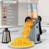 image:imageZulay Kitchen Rotary Cheese Grater 5 Blade Cheese Shredder  Manual Hand Crank Cheese Grater With Reinforced Suction amp 5 Interchangeable Drums  Easy to Use Vegetable Chopper Round Mandoline SlicerGray and Black