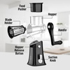 image:imageZulay Kitchen Rotary Cheese Grater 5 Blade Cheese Shredder  Manual Hand Crank Cheese Grater With Reinforced Suction amp 5 Interchangeable Drums  Easy to Use Vegetable Chopper Round Mandoline SlicerBlack