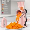 image:imageZulay Kitchen Rotary Cheese Grater 5 Blade Cheese Shredder  Manual Hand Crank Cheese Grater With Reinforced Suction amp 5 Interchangeable Drums  Easy to Use Vegetable Chopper Round Mandoline SlicerPeach  Black