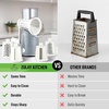 image:imageZulay Kitchen Rotary Cheese Grater 5 Blade Cheese Shredder  Manual Hand Crank Cheese Grater With Reinforced Suction amp 5 Interchangeable Drums  Easy to Use Vegetable Chopper Round Mandoline SlicerClassic  Gray