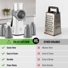 image:imageZulay Kitchen Rotary Cheese Grater 5 Blade Cheese Shredder  Manual Hand Crank Cheese Grater With Reinforced Suction amp 5 Interchangeable Drums  Easy to Use Vegetable Chopper Round Mandoline SlicerGray and White