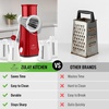 image:imageZulay Kitchen Rotary Cheese Grater 5 Blade Cheese Shredder  Manual Hand Crank Cheese Grater With Reinforced Suction amp 5 Interchangeable Drums  Easy to Use Vegetable Chopper Round Mandoline SlicerWhite and Red