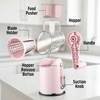 image:imageZulay Kitchen Rotary Cheese Grater 5 Blade Cheese Shredder  Manual Hand Crank Cheese Grater With Reinforced Suction amp 5 Interchangeable Drums  Easy to Use Vegetable Chopper Round Mandoline SlicerClassic  Pink