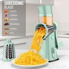 image:imageZulay Kitchen Rotary Cheese Grater 5 Blade Cheese Shredder  Manual Hand Crank Cheese Grater With Reinforced Suction amp 5 Interchangeable Drums  Easy to Use Vegetable Chopper Round Mandoline SlicerSeafoam