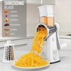 image:imageZulay Kitchen Rotary Cheese Grater 5 Blade Cheese Shredder  Manual Hand Crank Cheese Grater With Reinforced Suction amp 5 Interchangeable Drums  Easy to Use Vegetable Chopper Round Mandoline SlicerWhite