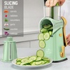 image:imageZulay Kitchen Rotary Cheese Grater 5 Blade Cheese Shredder  Manual Hand Crank Cheese Grater With Reinforced Suction amp 5 Interchangeable Drums  Easy to Use Vegetable Chopper Round Mandoline SlicerSea Foam  Gold
