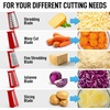 image:imageZulay Kitchen Rotary Cheese Grater 5 Blade Cheese Shredder  Manual Hand Crank Cheese Grater With Reinforced Suction amp 5 Interchangeable Drums  Easy to Use Vegetable Chopper Round Mandoline SlicerClassic  Red