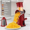 image:imageZulay Kitchen Rotary Cheese Grater 5 Blade Cheese Shredder  Manual Hand Crank Cheese Grater With Reinforced Suction amp 5 Interchangeable Drums  Easy to Use Vegetable Chopper Round Mandoline SlicerMaroon