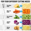 image:imageZulay Kitchen Rotary Cheese Grater 5 Blade Cheese Shredder  Manual Hand Crank Cheese Grater With Reinforced Suction amp 5 Interchangeable Drums  Easy to Use Vegetable Chopper Round Mandoline SlicerWhite and Blue