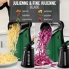 image:imageZulay Kitchen Rotary Cheese Grater 5 Blade Cheese Shredder  Manual Hand Crank Cheese Grater With Reinforced Suction amp 5 Interchangeable Drums  Easy to Use Vegetable Chopper Round Mandoline SlicerBlack and Green