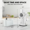 image:imageZulay Kitchen Rotary Cheese Grater 5 Blade Cheese Shredder  Manual Hand Crank Cheese Grater With Reinforced Suction amp 5 Interchangeable Drums  Easy to Use Vegetable Chopper Round Mandoline SlicerWhite