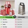 image:imageZulay Kitchen Rotary Cheese Grater 5 Blade Cheese Shredder  Manual Hand Crank Cheese Grater With Reinforced Suction amp 5 Interchangeable Drums  Easy to Use Vegetable Chopper Round Mandoline SlicerClassic  Red