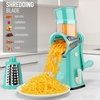 image:imageZulay Kitchen Rotary Cheese Grater 5 Blade Cheese Shredder  Manual Hand Crank Cheese Grater With Reinforced Suction amp 5 Interchangeable Drums  Easy to Use Vegetable Chopper Round Mandoline SlicerTeal