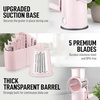image:imageZulay Kitchen Rotary Cheese Grater 5 Blade Cheese Shredder  Manual Hand Crank Cheese Grater With Reinforced Suction amp 5 Interchangeable Drums  Easy to Use Vegetable Chopper Round Mandoline SlicerClassic  Pink