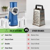 image:imageZulay Kitchen Rotary Cheese Grater 5 Blade Cheese Shredder  Manual Hand Crank Cheese Grater With Reinforced Suction amp 5 Interchangeable Drums  Easy to Use Vegetable Chopper Round Mandoline SlicerWhite and Blue