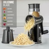 image:imageZulay Kitchen Rotary Cheese Grater 5 Blade Cheese Shredder  Manual Hand Crank Cheese Grater With Reinforced Suction amp 5 Interchangeable Drums  Easy to Use Vegetable Chopper Round Mandoline SlicerClassic  Black