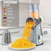 image:imageZulay Kitchen Rotary Cheese Grater 5 Blade Cheese Shredder  Manual Hand Crank Cheese Grater With Reinforced Suction amp 5 Interchangeable Drums  Easy to Use Vegetable Chopper Round Mandoline SlicerGray  White