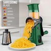 image:imageZulay Kitchen Rotary Cheese Grater 5 Blade Cheese Shredder  Manual Hand Crank Cheese Grater With Reinforced Suction amp 5 Interchangeable Drums  Easy to Use Vegetable Chopper Round Mandoline SlicerBlack and Green