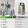 image:imageZulay Kitchen Rotary Cheese Grater 5 Blade Cheese Shredder  Manual Hand Crank Cheese Grater With Reinforced Suction amp 5 Interchangeable Drums  Easy to Use Vegetable Chopper Round Mandoline SlicerGray  White