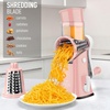 image:imageZulay Kitchen Rotary Cheese Grater 5 Blade Cheese Shredder  Manual Hand Crank Cheese Grater With Reinforced Suction amp 5 Interchangeable Drums  Easy to Use Vegetable Chopper Round Mandoline SlicerPeach  White