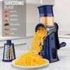 image:imageZulay Kitchen Rotary Cheese Grater 5 Blade Cheese Shredder  Manual Hand Crank Cheese Grater With Reinforced Suction amp 5 Interchangeable Drums  Easy to Use Vegetable Chopper Round Mandoline SlicerSapphire