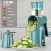 image:imageZulay Kitchen Rotary Cheese Grater 5 Blade Cheese Shredder  Manual Hand Crank Cheese Grater With Reinforced Suction amp 5 Interchangeable Drums  Easy to Use Vegetable Chopper Round Mandoline SlicerClassic  Green