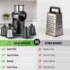image:imageZulay Kitchen Rotary Cheese Grater 5 Blade Cheese Shredder  Manual Hand Crank Cheese Grater With Reinforced Suction amp 5 Interchangeable Drums  Easy to Use Vegetable Chopper Round Mandoline SlicerClassic  Black