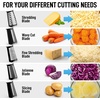 image:imageZulay Kitchen Rotary Cheese Grater 5 Blade Cheese Shredder  Manual Hand Crank Cheese Grater With Reinforced Suction amp 5 Interchangeable Drums  Easy to Use Vegetable Chopper Round Mandoline SlicerClassic  Black