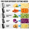 image:imageZulay Kitchen Rotary Cheese Grater 5 Blade Cheese Shredder  Manual Hand Crank Cheese Grater With Reinforced Suction amp 5 Interchangeable Drums  Easy to Use Vegetable Chopper Round Mandoline SlicerGray and Black