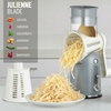 image:imageZulay Kitchen Rotary Cheese Grater 5 Blade Cheese Shredder  Manual Hand Crank Cheese Grater With Reinforced Suction amp 5 Interchangeable Drums  Easy to Use Vegetable Chopper Round Mandoline SlicerClassic  Gray