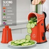 image:imageZulay Kitchen Rotary Cheese Grater 5 Blade Cheese Shredder  Manual Hand Crank Cheese Grater With Reinforced Suction amp 5 Interchangeable Drums  Easy to Use Vegetable Chopper Round Mandoline SlicerOrange  Black