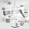 image:imageZulay Kitchen Rotary Cheese Grater 5 Blade Cheese Shredder  Manual Hand Crank Cheese Grater With Reinforced Suction amp 5 Interchangeable Drums  Easy to Use Vegetable Chopper Round Mandoline SlicerGray and White