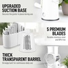 image:imageZulay Kitchen Rotary Cheese Grater 5 Blade Cheese Shredder  Manual Hand Crank Cheese Grater With Reinforced Suction amp 5 Interchangeable Drums  Easy to Use Vegetable Chopper Round Mandoline SlicerClassic  White