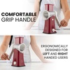 image:imageZulay Kitchen Rotary Cheese Grater 5 Blade Cheese Shredder  Manual Hand Crank Cheese Grater With Reinforced Suction amp 5 Interchangeable Drums  Easy to Use Vegetable Chopper Round Mandoline SlicerWhite and Red