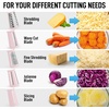 image:imageZulay Kitchen Rotary Cheese Grater 5 Blade Cheese Shredder  Manual Hand Crank Cheese Grater With Reinforced Suction amp 5 Interchangeable Drums  Easy to Use Vegetable Chopper Round Mandoline SlicerClassic  Pink