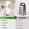 image:imageZulay Kitchen Rotary Cheese Grater 5 Blade Cheese Shredder  Manual Hand Crank Cheese Grater With Reinforced Suction amp 5 Interchangeable Drums  Easy to Use Vegetable Chopper Round Mandoline SlicerClassic  Pink