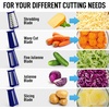 image:imageZulay Kitchen Rotary Cheese Grater 5 Blade Cheese Shredder  Manual Hand Crank Cheese Grater With Reinforced Suction amp 5 Interchangeable Drums  Easy to Use Vegetable Chopper Round Mandoline SlicerBlue and Gold