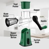 image:imageZulay Kitchen Rotary Cheese Grater 5 Blade Cheese Shredder  Manual Hand Crank Cheese Grater With Reinforced Suction amp 5 Interchangeable Drums  Easy to Use Vegetable Chopper Round Mandoline SlicerBlack and Green