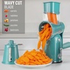 image:imageZulay Kitchen Rotary Cheese Grater 5 Blade Cheese Shredder  Manual Hand Crank Cheese Grater With Reinforced Suction amp 5 Interchangeable Drums  Easy to Use Vegetable Chopper Round Mandoline SlicerClassic  Green