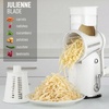 image:imageZulay Kitchen Rotary Cheese Grater 5 Blade Cheese Shredder  Manual Hand Crank Cheese Grater With Reinforced Suction amp 5 Interchangeable Drums  Easy to Use Vegetable Chopper Round Mandoline SlicerClassic  White