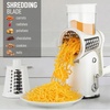 image:imageZulay Kitchen Rotary Cheese Grater 5 Blade Cheese Shredder  Manual Hand Crank Cheese Grater With Reinforced Suction amp 5 Interchangeable Drums  Easy to Use Vegetable Chopper Round Mandoline SlicerClassic  White