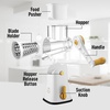 image:imageZulay Kitchen Rotary Cheese Grater 5 Blade Cheese Shredder  Manual Hand Crank Cheese Grater With Reinforced Suction amp 5 Interchangeable Drums  Easy to Use Vegetable Chopper Round Mandoline SlicerWhite  Gold
