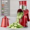 image:imageZulay Kitchen Rotary Cheese Grater 5 Blade Cheese Shredder  Manual Hand Crank Cheese Grater With Reinforced Suction amp 5 Interchangeable Drums  Easy to Use Vegetable Chopper Round Mandoline SlicerClassic  Red