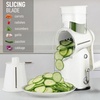 image:imageZulay Kitchen Rotary Cheese Grater 5 Blade Cheese Shredder  Manual Hand Crank Cheese Grater With Reinforced Suction amp 5 Interchangeable Drums  Easy to Use Vegetable Chopper Round Mandoline SlicerClassic  White