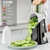 image:imageZulay Kitchen Rotary Cheese Grater 5 Blade Cheese Shredder  Manual Hand Crank Cheese Grater With Reinforced Suction amp 5 Interchangeable Drums  Easy to Use Vegetable Chopper Round Mandoline SlicerWhiteBlack