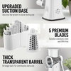 image:imageZulay Kitchen Rotary Cheese Grater 5 Blade Cheese Shredder  Manual Hand Crank Cheese Grater With Reinforced Suction amp 5 Interchangeable Drums  Easy to Use Vegetable Chopper Round Mandoline SlicerWhite