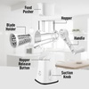 image:imageZulay Kitchen Rotary Cheese Grater 5 Blade Cheese Shredder  Manual Hand Crank Cheese Grater With Reinforced Suction amp 5 Interchangeable Drums  Easy to Use Vegetable Chopper Round Mandoline SlicerWhite