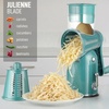 image:imageZulay Kitchen Rotary Cheese Grater 5 Blade Cheese Shredder  Manual Hand Crank Cheese Grater With Reinforced Suction amp 5 Interchangeable Drums  Easy to Use Vegetable Chopper Round Mandoline SlicerClassic  Green