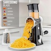 image:imageZulay Kitchen Rotary Cheese Grater 5 Blade Cheese Shredder  Manual Hand Crank Cheese Grater With Reinforced Suction amp 5 Interchangeable Drums  Easy to Use Vegetable Chopper Round Mandoline SlicerWhiteBlack
